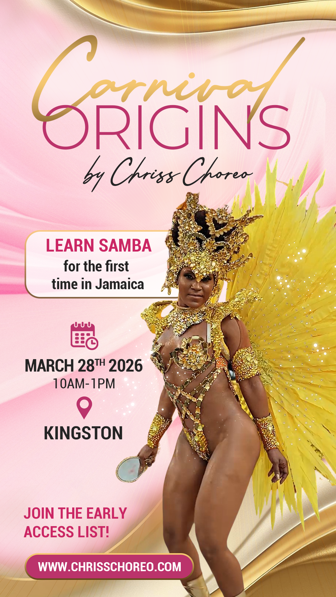 EXPIRED|| NOT FOR SALE || CARNIVAL ORIGINS — A 3-HOUR DANCE EXPERIENCE BY CHRISS CHOREO | LEARN SAMBA | SOCA | DANCEHALL IN KINGSTON, JAMAICA